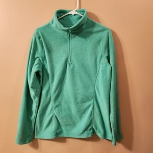 *SOLD* Old Navy green quarter zip fleece pullover, women's large NWT